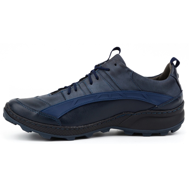 Olivier Scarpe da trekking da uomo in pelle 405KZ, blu 1