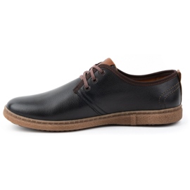Kampol Scarpe casual in pelle da uomo 22KAM, nere nero 1