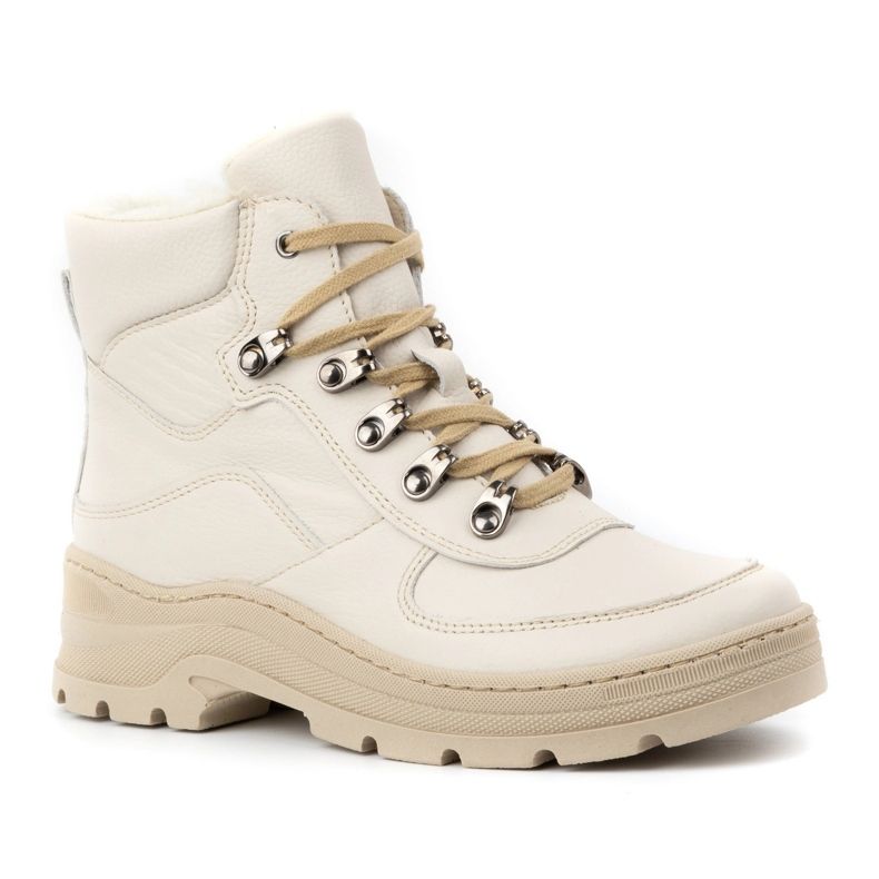 Olivier Stivali invernali da donna in pelle isolante 1050, beige 1