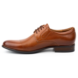 Kampol Scarpe formali da uomo in pelle 324KAM marrone 1