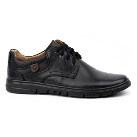 Kampol Scarpe casual da uomo in pelle 57KAM, nere nero 1