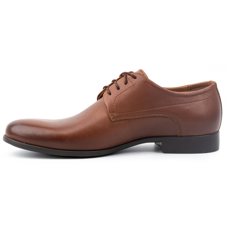 Kampol Scarpe formali da uomo, ciabatte eleganti in pelle 334KAM, colore marrone 1