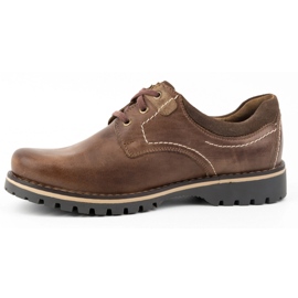 KOMODO Scarpe in pelle da uomo, scarpe polacche 879 marrone 1