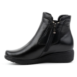 Olivier Stivaletti isolanti in pelle da donna con cerniera 021BB, neri nero 1