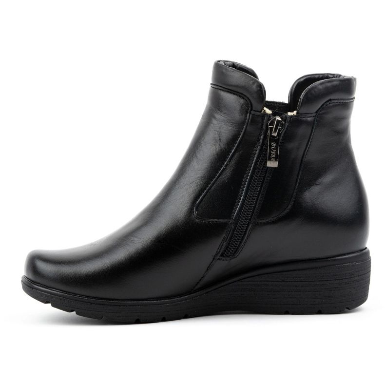 Olivier Stivaletti isolanti in pelle da donna con cerniera 021BB, neri nero 1