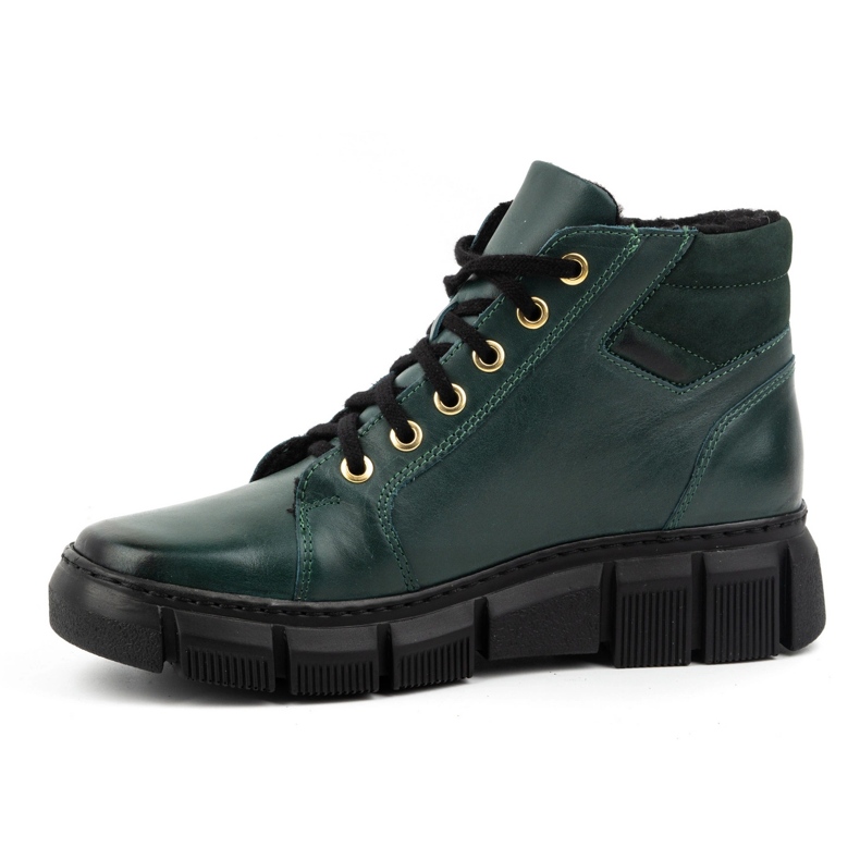 Olivier Stivali invernali da donna in pelle isolanti 1180 verde 1