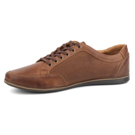 Olivier Scarpe casual da uomo in pelle 410KNT marrone 1