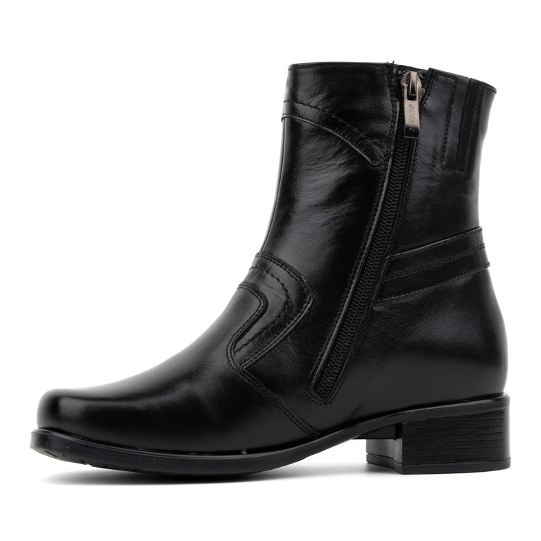 Olivier Stivaletti isolanti in pelle da donna con cerniera 888BB, neri nero 1