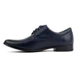 Olivier Scarpe formali da uomo in pelle 263LU, colore blu navy 1