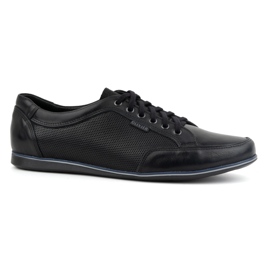 Olivier Scarpe casual da uomo in pelle 410KNT, nere nero 1