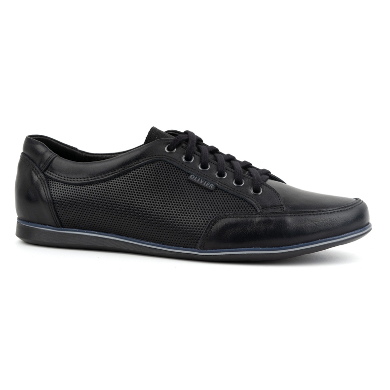 Olivier Scarpe casual da uomo in pelle 410KNT, nere nero 1