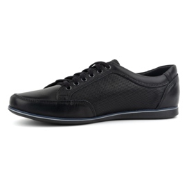 Olivier Scarpe casual da uomo in pelle 410KNT, nere nero 2
