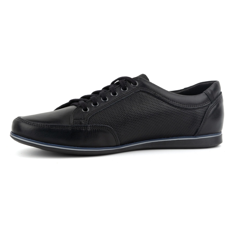 Olivier Scarpe casual da uomo in pelle 410KNT, nere nero 2