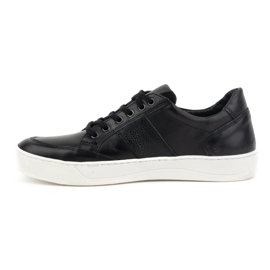 Olivier Scarpe casual in pelle da uomo 873KNT, nere nero 1