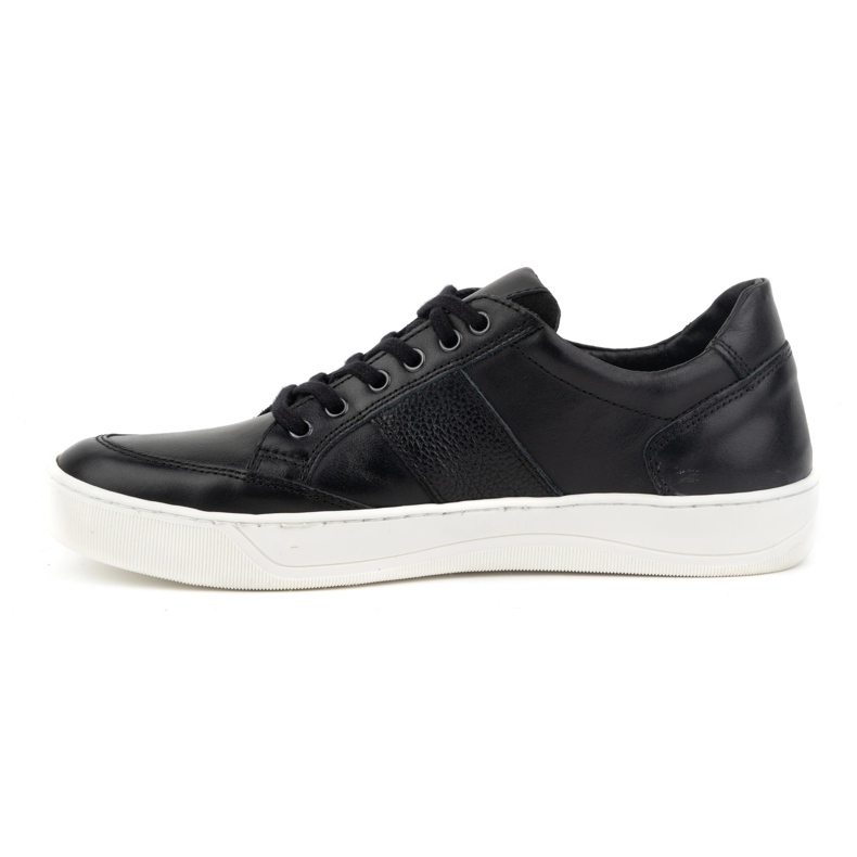 Olivier Scarpe casual in pelle da uomo 873KNT, nere nero 1