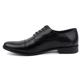 Olivier Scarpe formali da uomo in pelle, eleganti stringate 290LU, colore nero 1