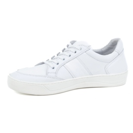 Olivier Scarpe stringate sportive da uomo in pelle 872KNT bianco 1