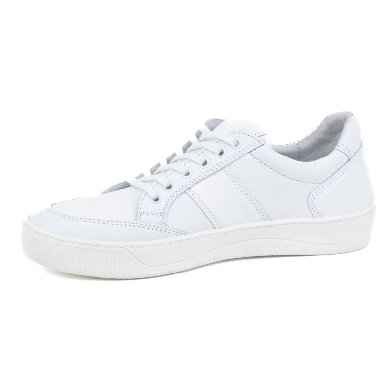 Olivier Scarpe stringate sportive da uomo in pelle 872KNT bianco bianca 1