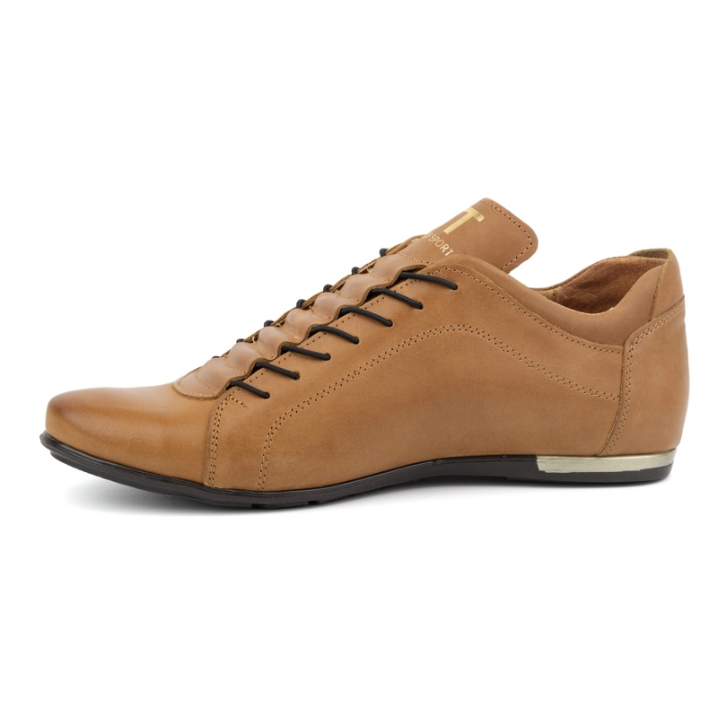 Polbut Scarpe sportive da uomo in pelle 2123 rosse beige 1