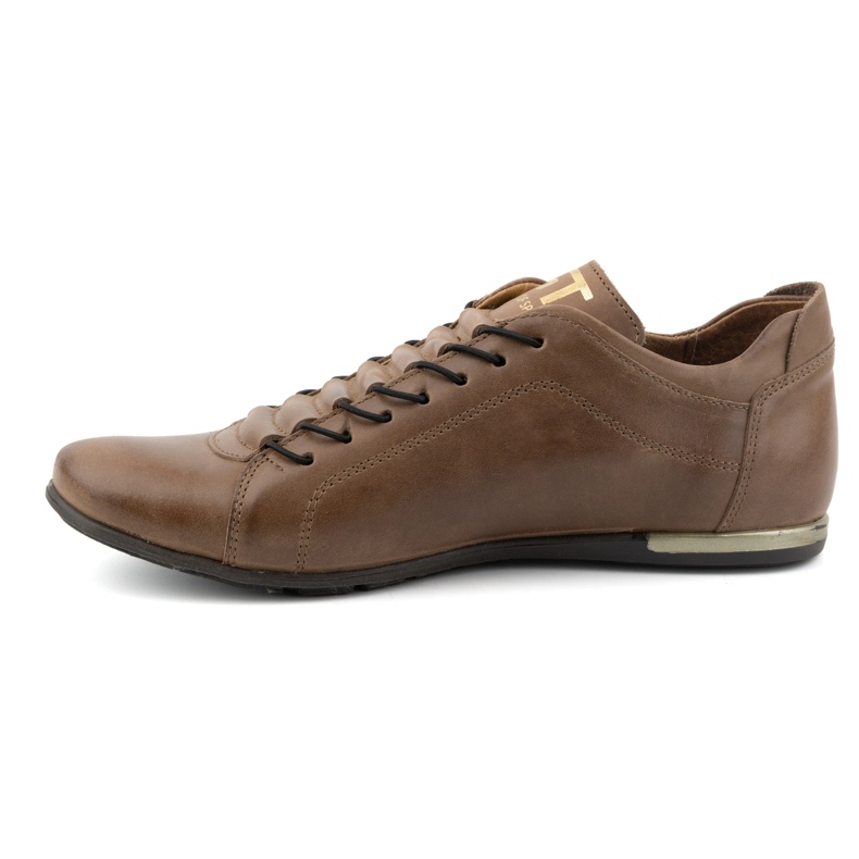 Polbut Scarpe sportive da uomo in pelle 2123 marrone 1