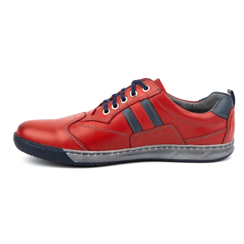 Scarpe in pelle da uomo rosso intenso 28KAM KAMPOL 1