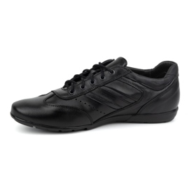Olivier Scarpe da uomo in pelle, nere, modello sportivo 7004DT, nere nero 1