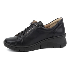 Olivier Scarpe da donna in pelle con suola spessa 1236, nere nero 1
