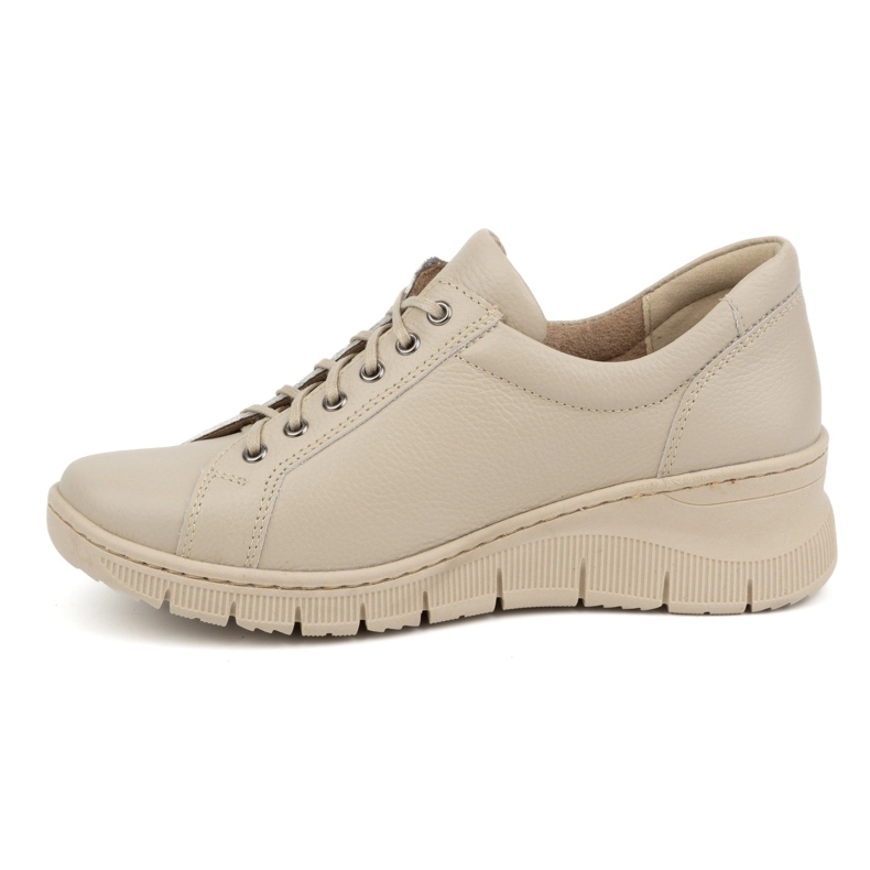 Olivier Scarpe da donna in pelle con suola spessa 1236, beige 1