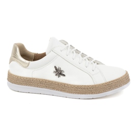 Olivier Scarpe da donna in pelle Sneakers Style 1190 bianche bianco 1