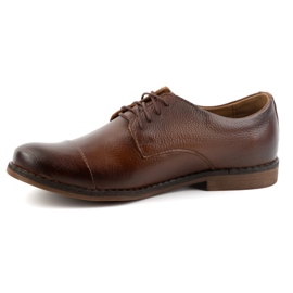 Olivier Scarpe stringate corte da uomo in pelle 7155DT marrone 1
