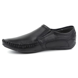 Olivier Mocassini slip-on da uomo in pelle 4206 nero 1