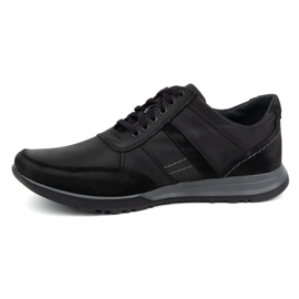 Olivier Scarpe stringate da uomo in pelle Sport Style 310GT, nere nero 1