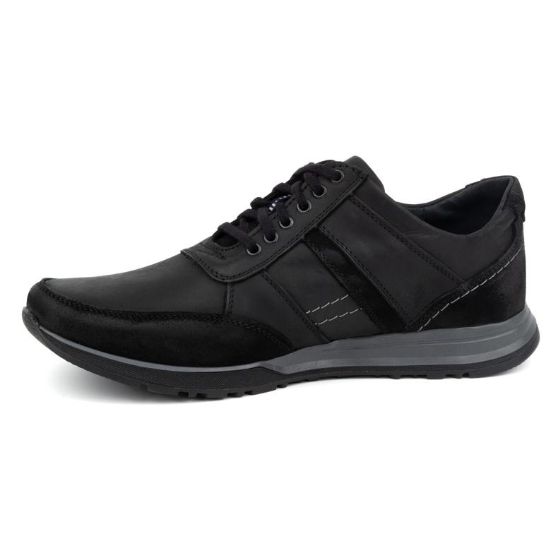 Olivier Scarpe stringate da uomo in pelle Sport Style 310GT, nere nero 1