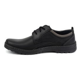 Olivier Scarpe casual stringate da uomo in pelle 309GT, nere nero 1
