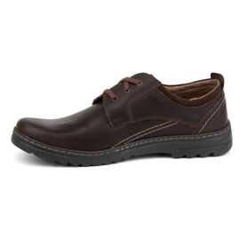Olivier Scarpe casual stringate da uomo in pelle 309GT marrone 1