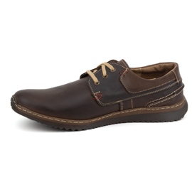 Olivier Scarpe Casual da Uomo in Pelle Modello 308GT, Marrone 1