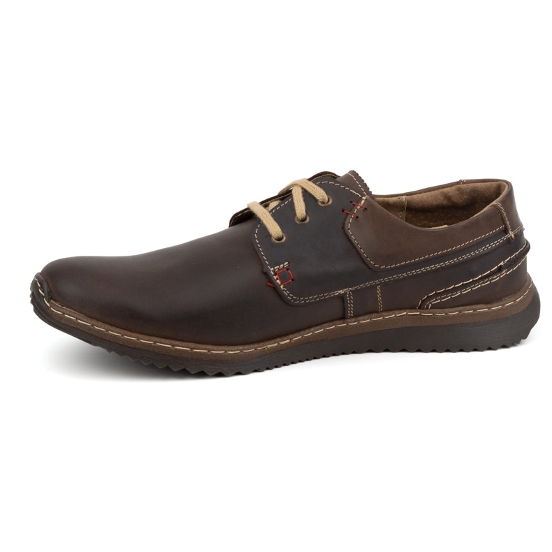 Olivier Scarpe Casual da Uomo in Pelle Modello 308GT, Marrone 1
