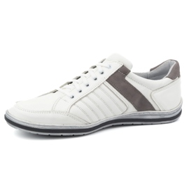 KOMODO Scarpe da uomo realizzate in pelle bianca 236K bianco 1