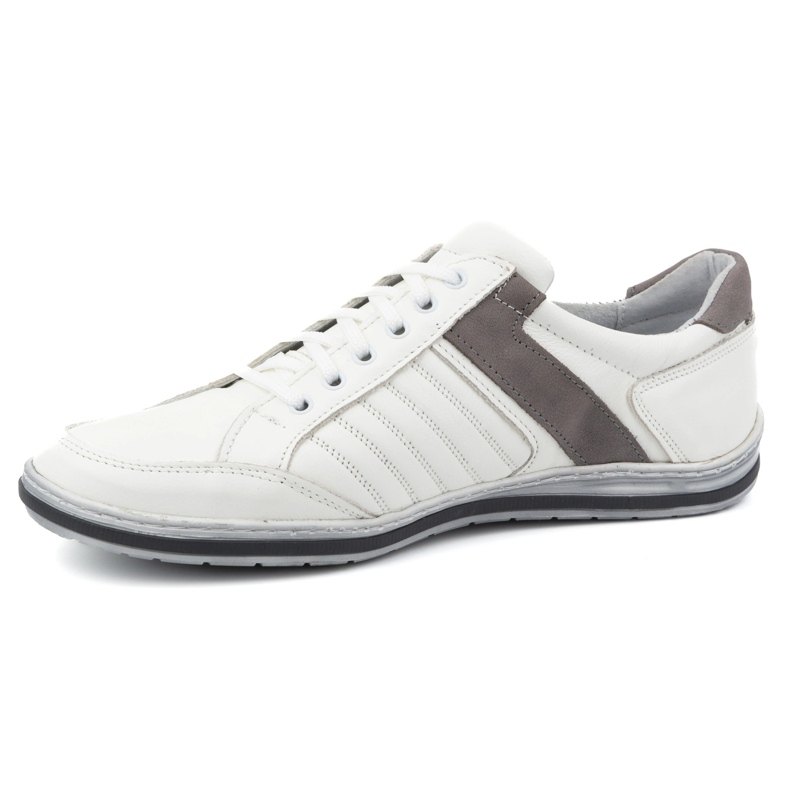 KOMODO Scarpe da uomo realizzate in pelle bianca 236K bianco 1