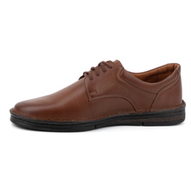 Olivier Scarpe stringate classiche da uomo casual in pelle 925A marrone 1