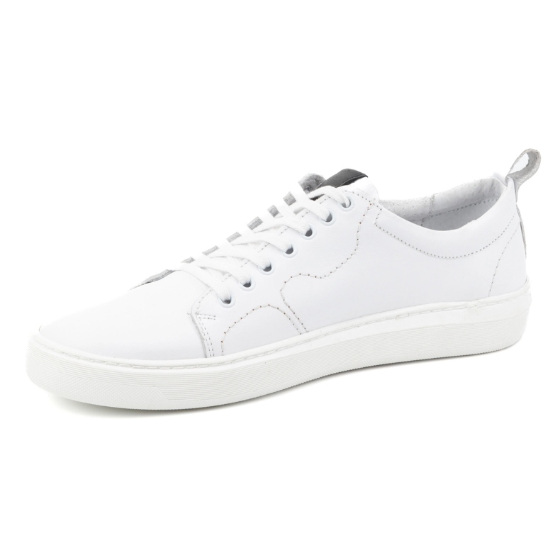 Olivier Scarpe stringate sportive da uomo in pelle 434KNT bianco 1