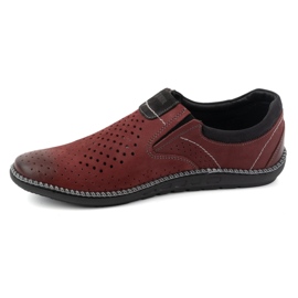 Joker Scarpe da uomo, mocassini in pelle 937L, bordeaux rosso 1