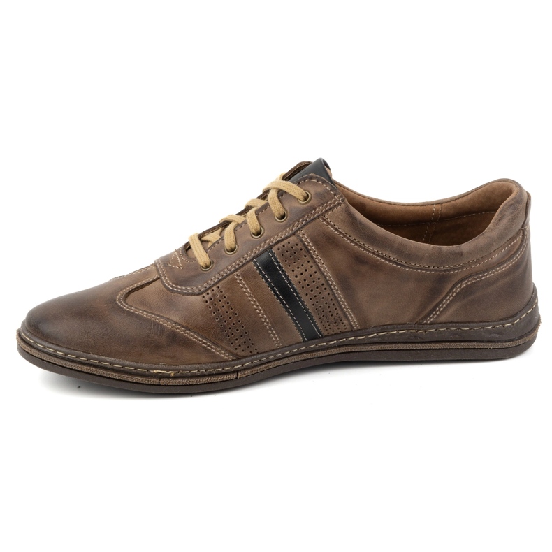 Scarpe stringate da uomo in pelle JOKER 521 marrone 1
