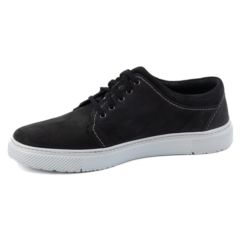 Joker Scarpe casual da uomo in pelle 894J, nere e grigie nero 1