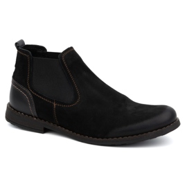 Olivier Stivaletti Chelsea slip-on da uomo in pelle 925MA Sw, neri nero 1