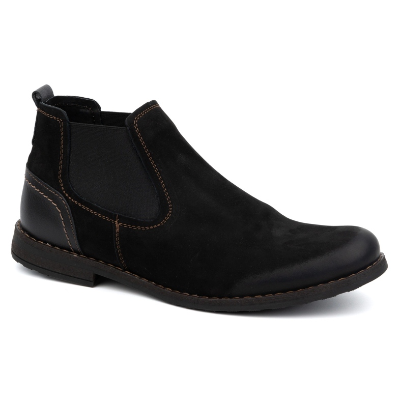 Olivier Stivaletti Chelsea slip-on da uomo in pelle 925MA Sw, neri nero 1