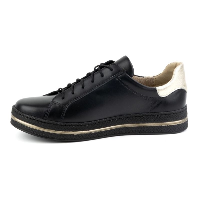 Olivier Scarpe da donna in pelle Sneakers Style 1190 nere nero 1
