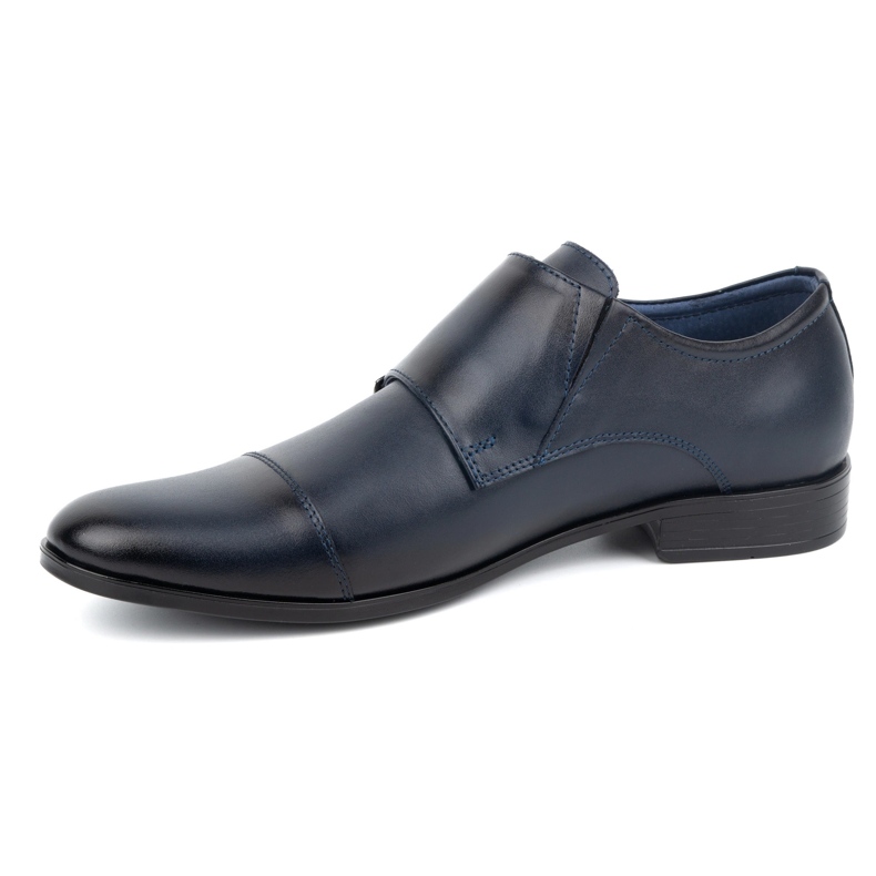 Olivier Scarpe formali Monki 306LU in pelle, blu navy 1