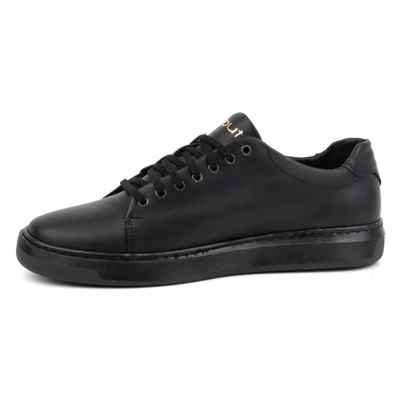 Sneakers da uomo in pelle POLBUT 2127 nero 1