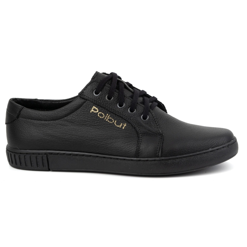 Polbut Scarpe da uomo in pelle 320/2 nere nero 1